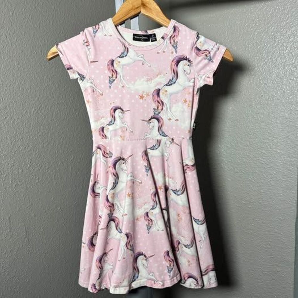 Rock Your Kid Size 7 Unicorn twirl Print Dress